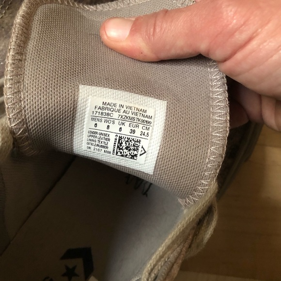 Womens Fang Chen Wang x Converse high top sneakers, size 8 - Picture 7 of 7